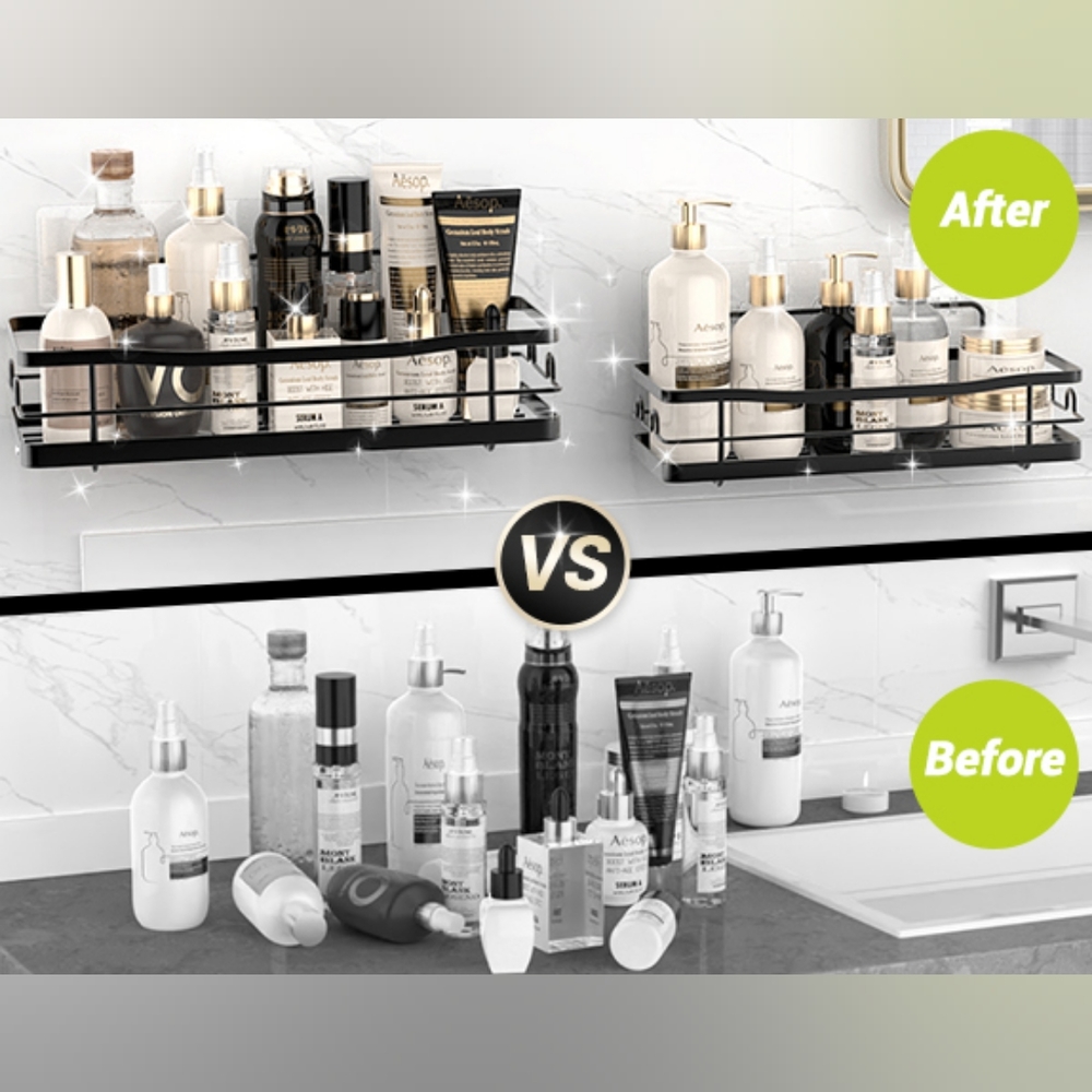 Multi-Purpose Rack - Shower Caddy/Kitchen Spice Rack + Towel Holder - Picture 9 of 11